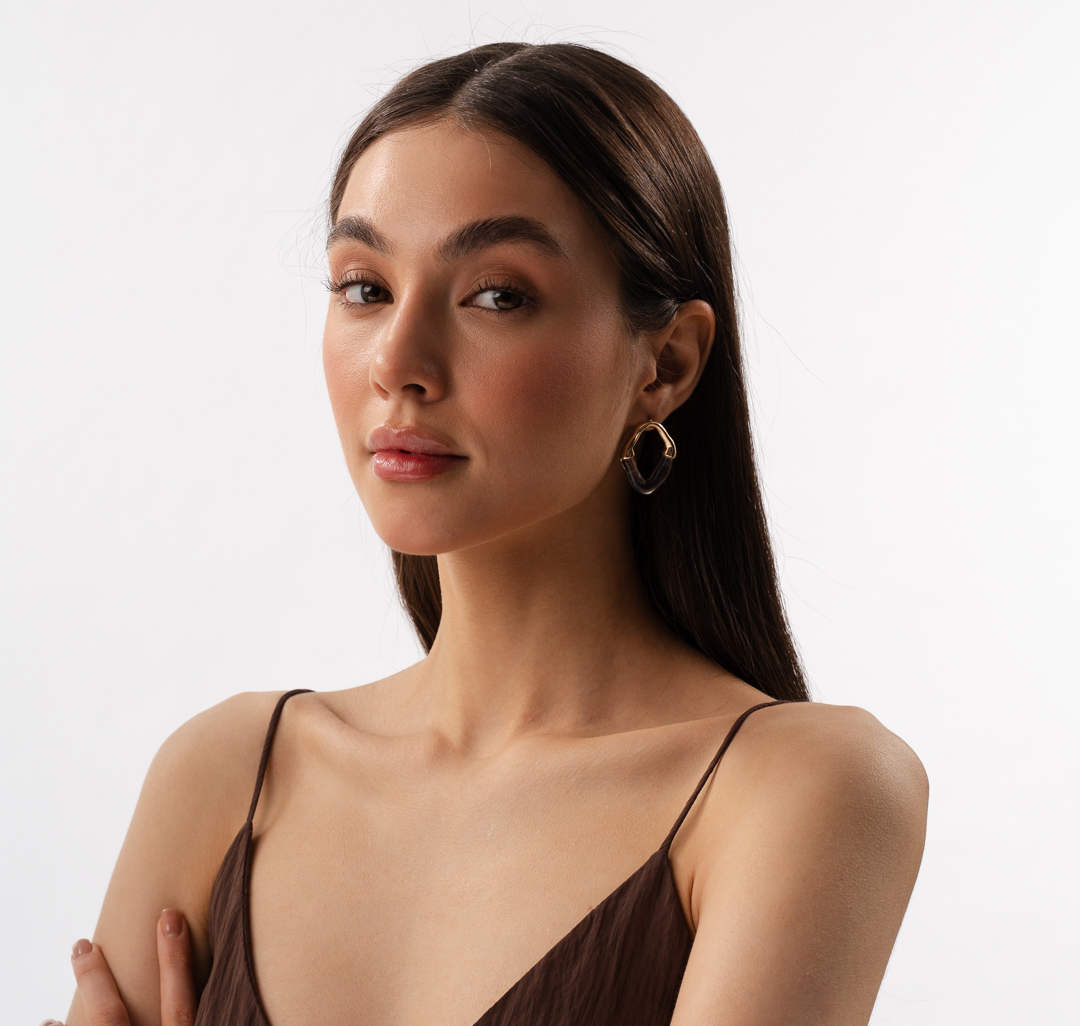 Серьги Мармалато, цвет золото-прозрачный #2