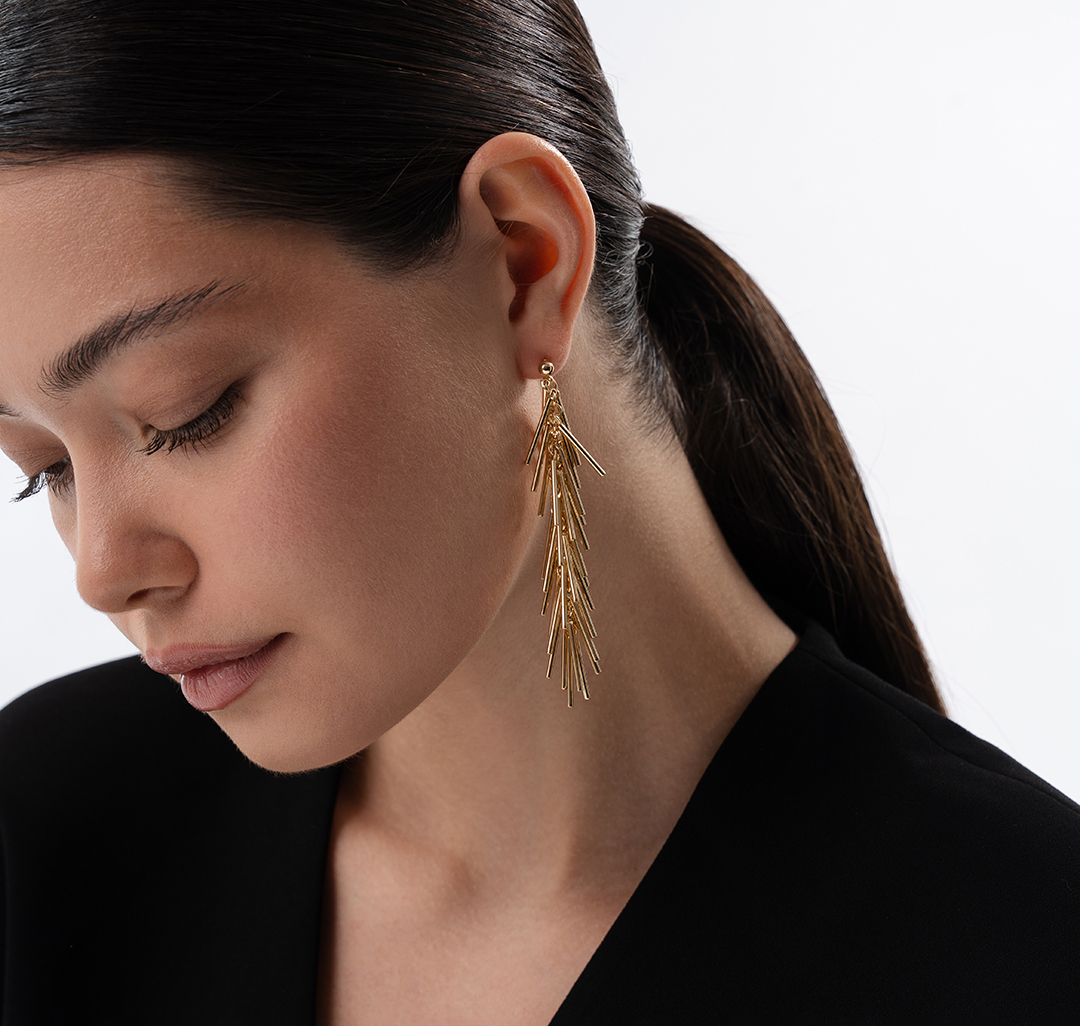 Серьги Мармалато, цвет золото #4