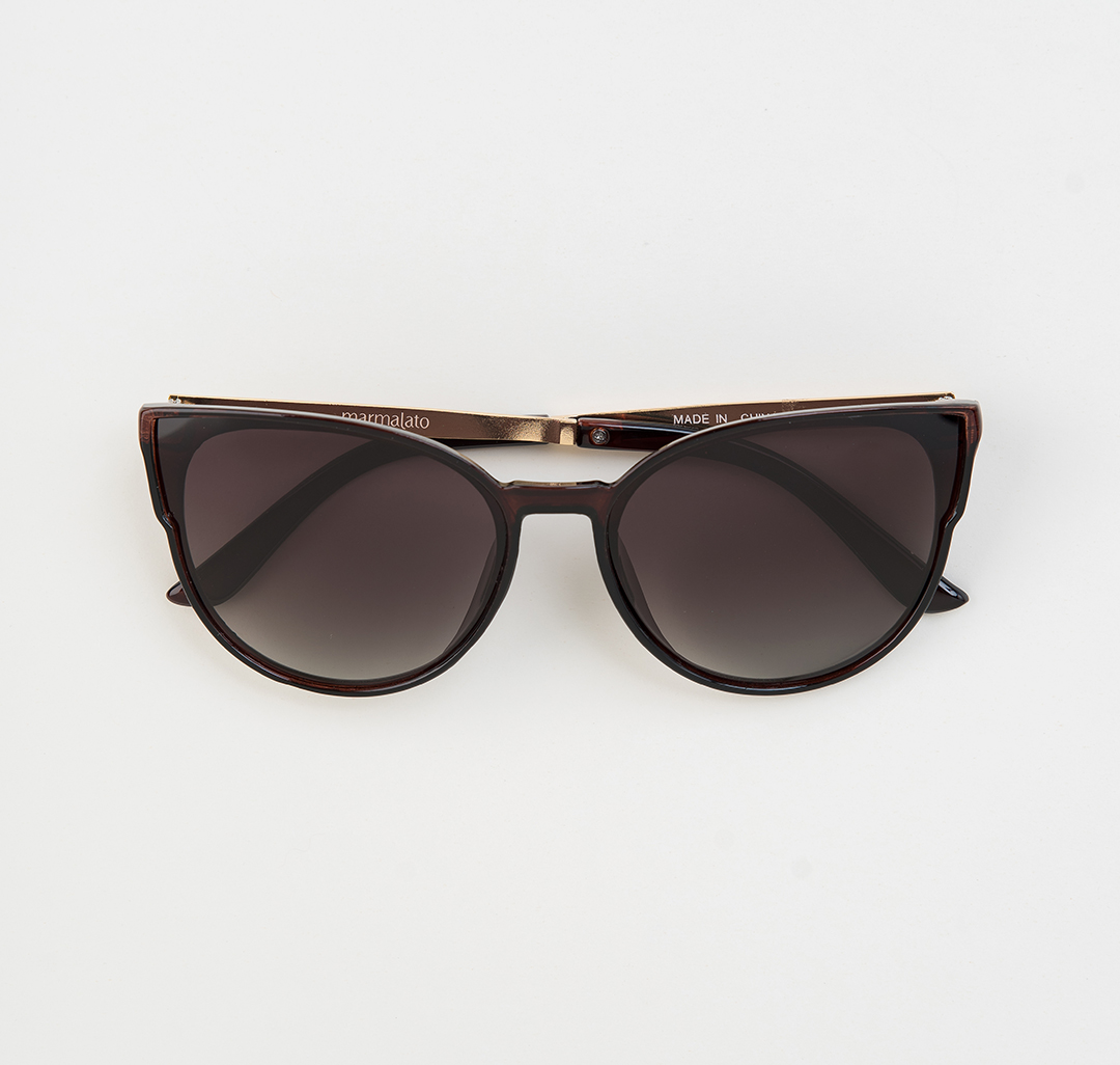 Очки солнцезащитные с поляризацией коричневые-золотые Мармалато, цвет коричневый-золото #2