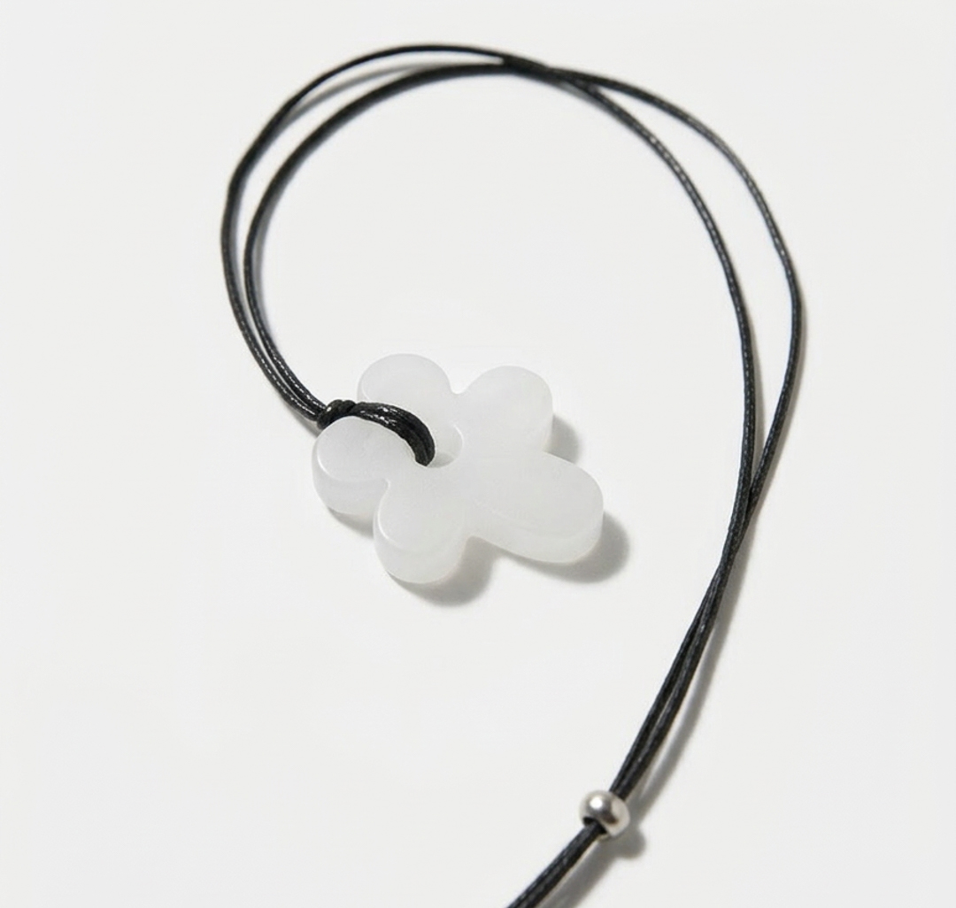 Колье Мармалато, цвет черный-молочный #5