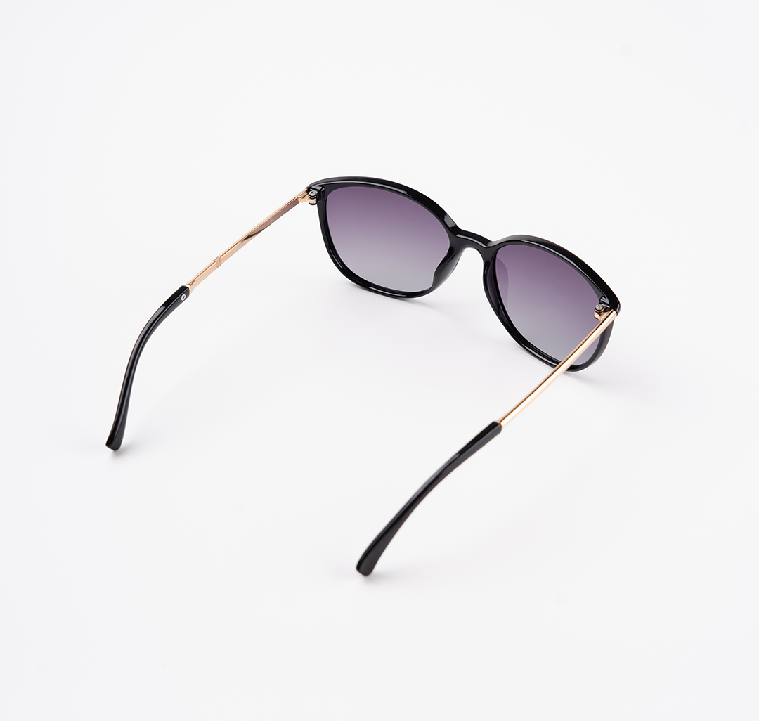 Очки солнцезащитные с поляризацией черные-золотые Мармалато, цвет Черный-золото #6