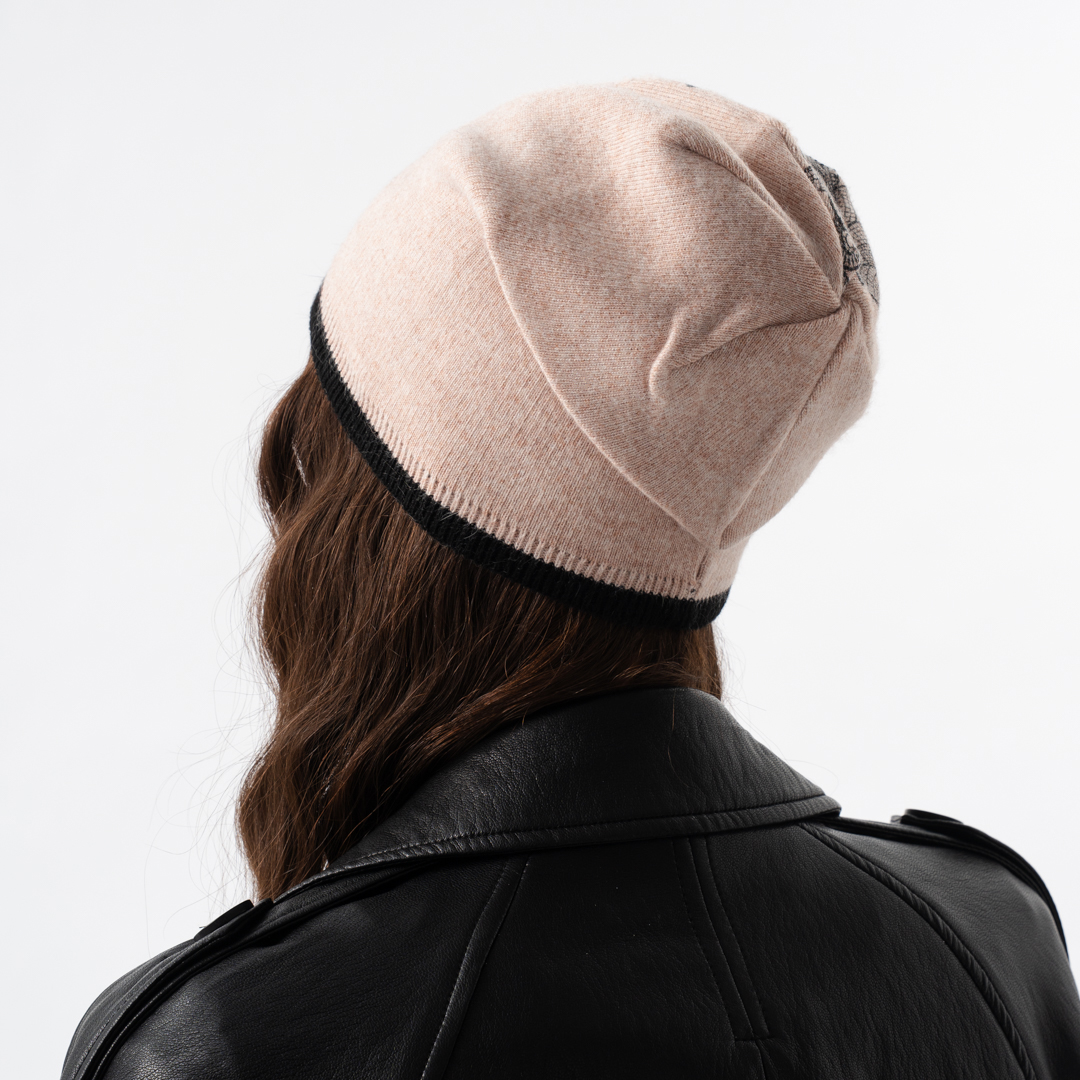 Шапка Мармалато, цвет бежевый-черный #3