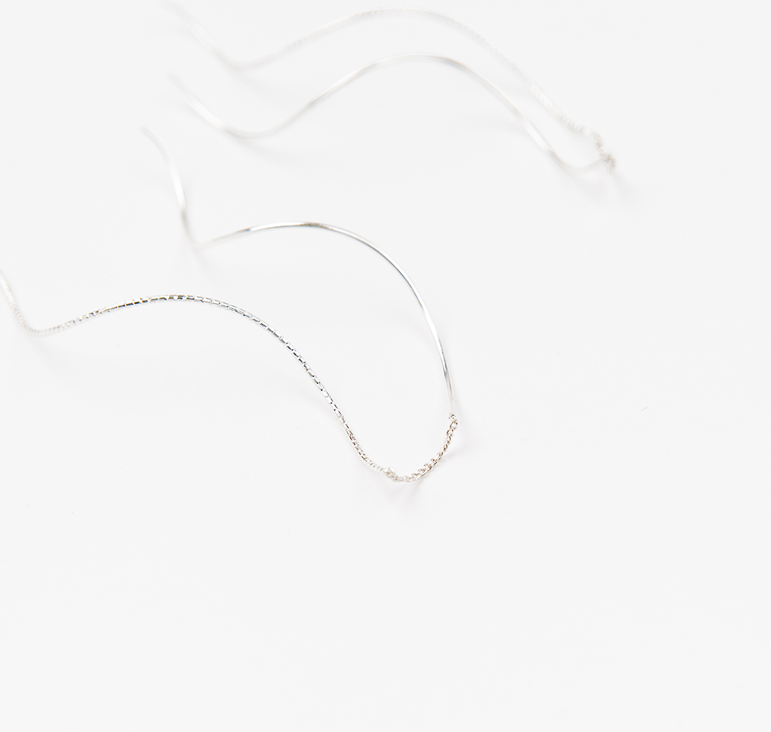 Серьги Мармалато, цвет Белое серебро #2