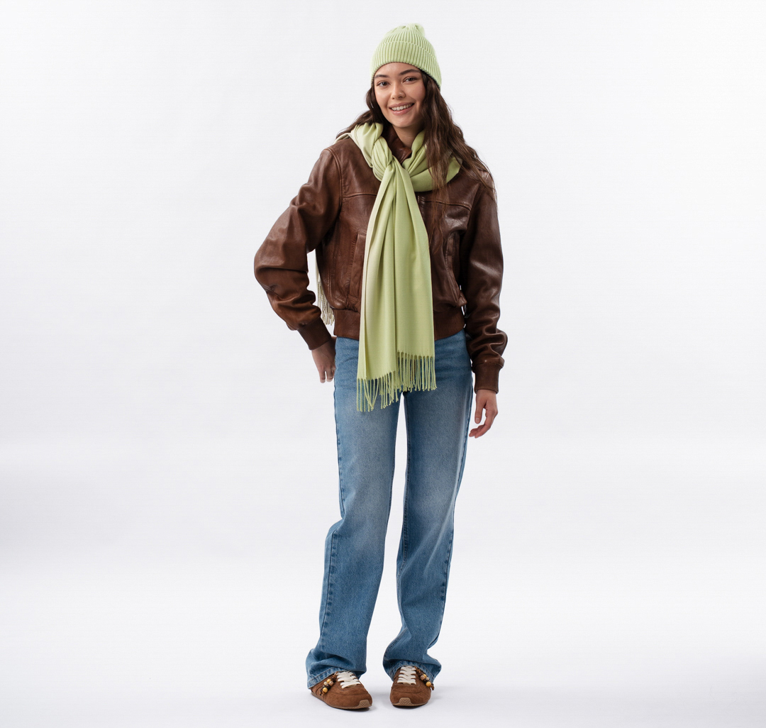 Палантин Мармалато, цвет светло-оливковый #2