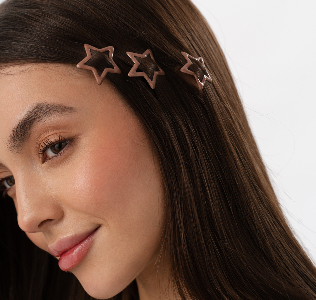 Набор зажимов (4 шт) Мармалато, цвет коричневый #2