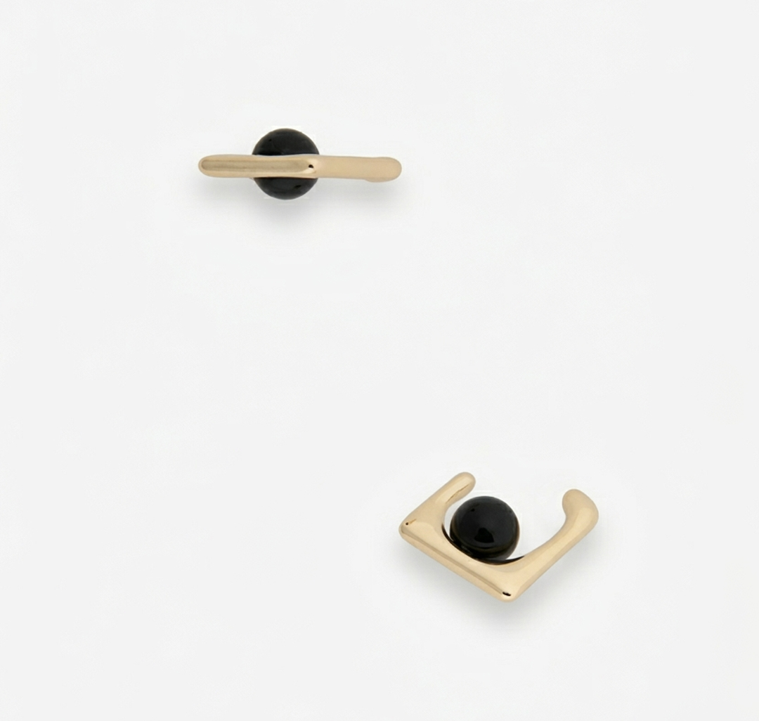 Серьги Мармалато, цвет золото-черный #4