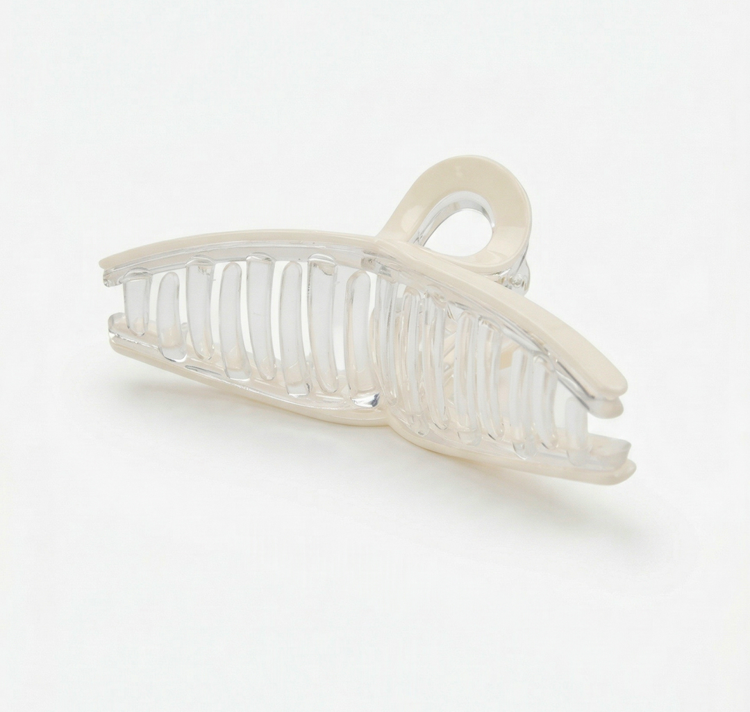 Заколка-краб Мармалато, цвет молочный-прозрачный #4