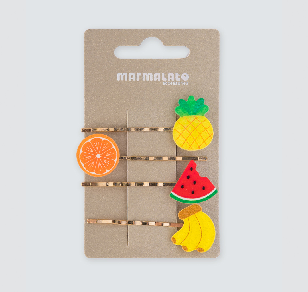 Набор невидимок (4 шт) Мармалато, цвет мультиколор-золото #1