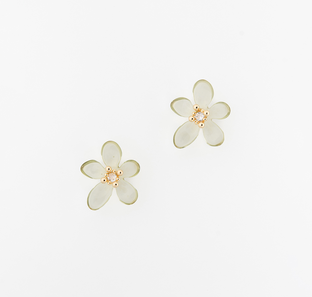 Серьги Мармалато, цвет светло-зеленый-золото #4