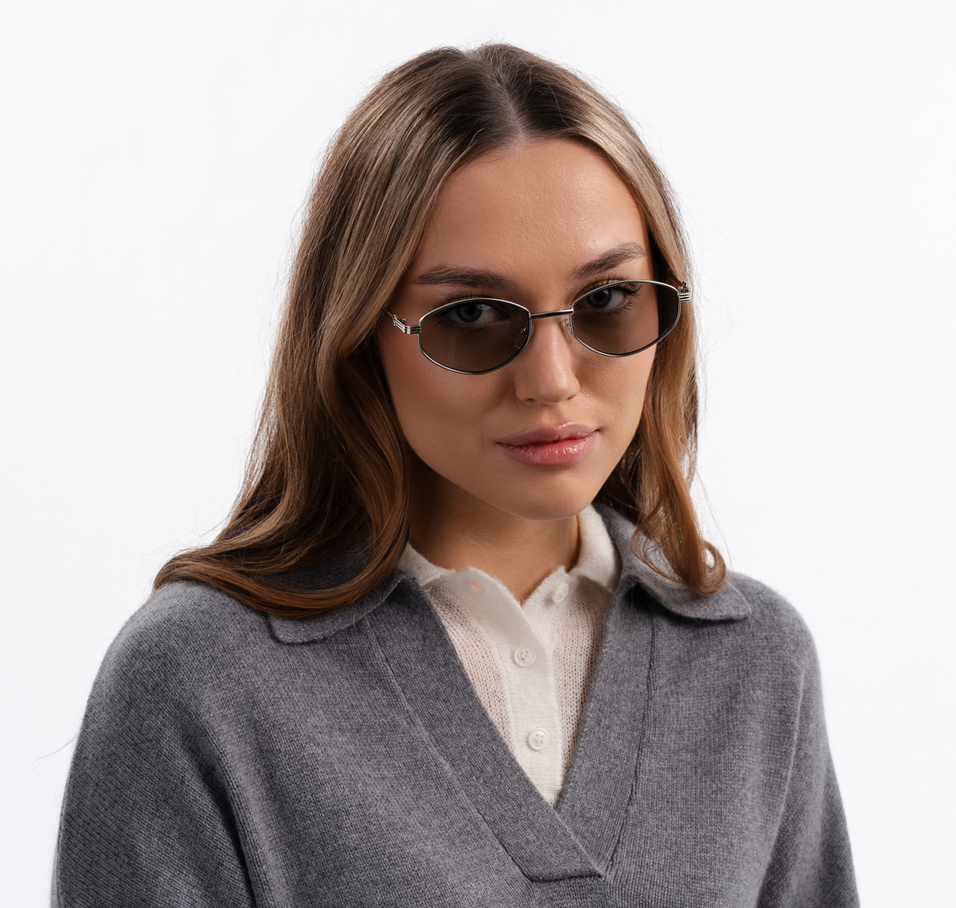 Очки с чехлом Мармалато, цвет серебро-серый-черный #2