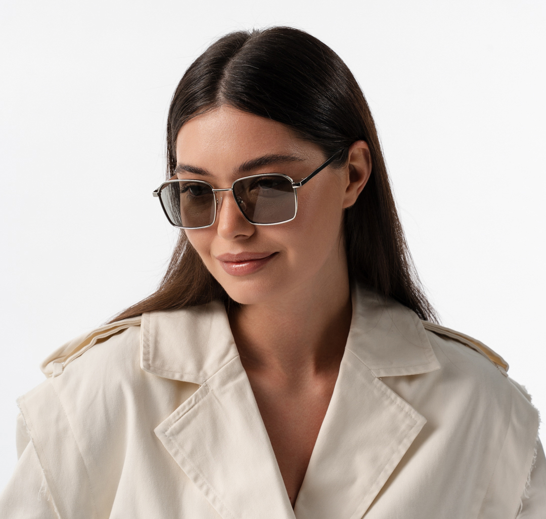 Очки с чехлом Мармалато, цвет серебро-серый-черный #1