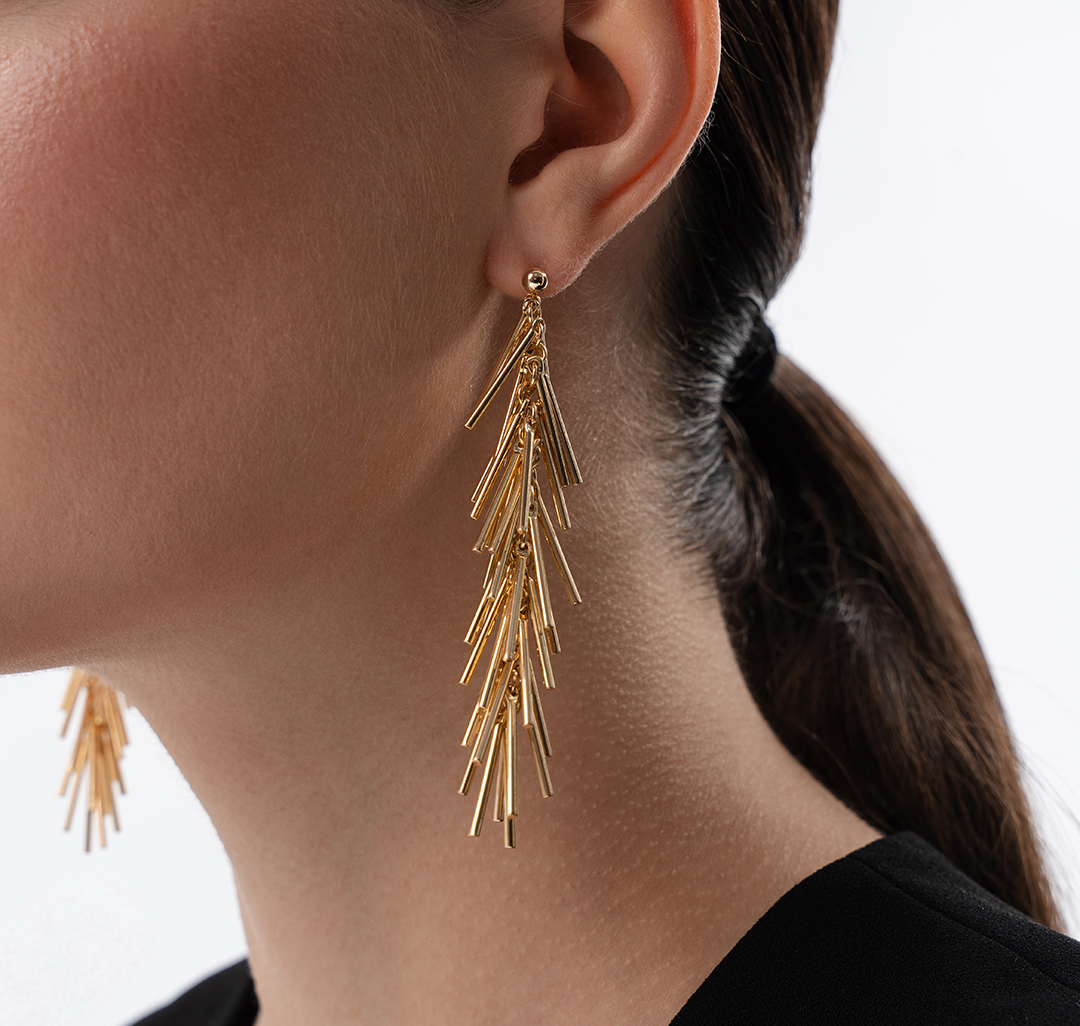 Серьги Мармалато, цвет золото #5