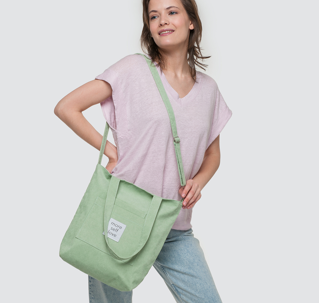 Текстильная женская сумка-шоппер Мармалато, цвет Мятный #2