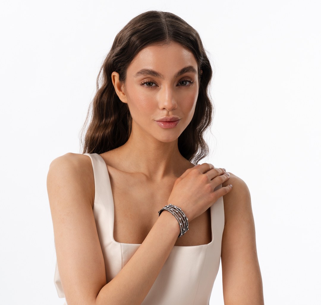 Браслет Мармалато, цвет Черный-прозрачный #2