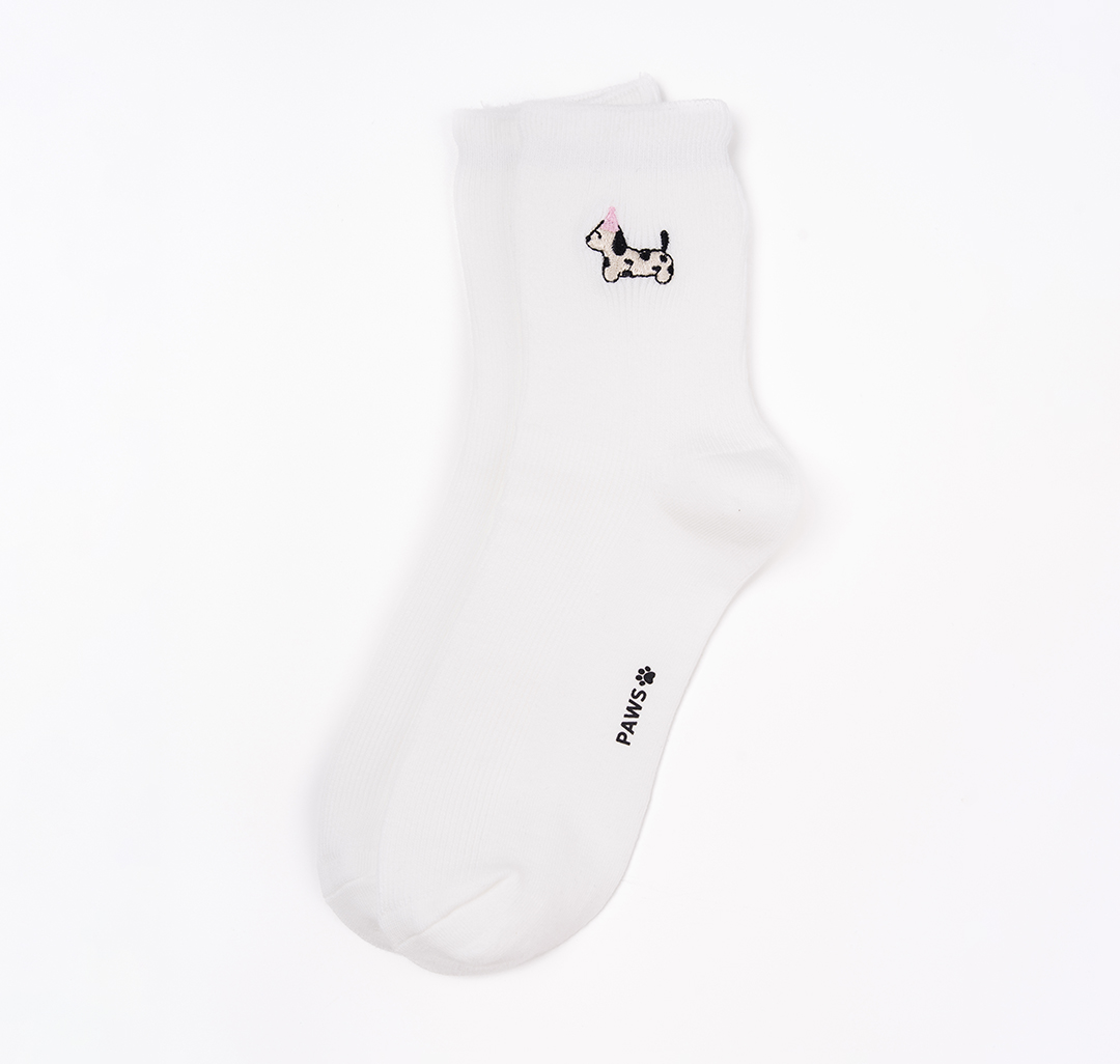 Носки (1 пара) Мармалато, цвет белый-черный-розовый #2