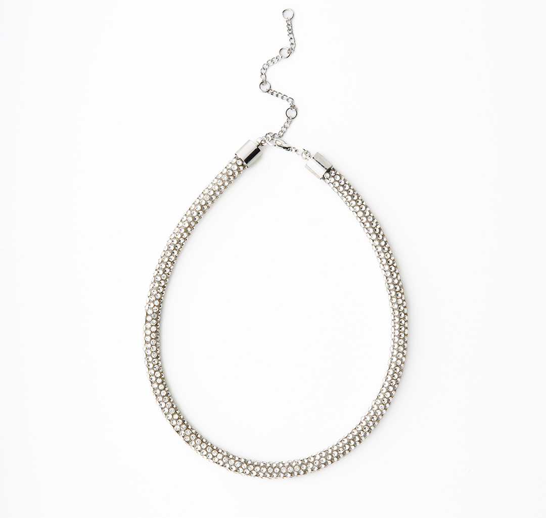 Чокер Мармалато, цвет Белое серебро-прозрачный #1