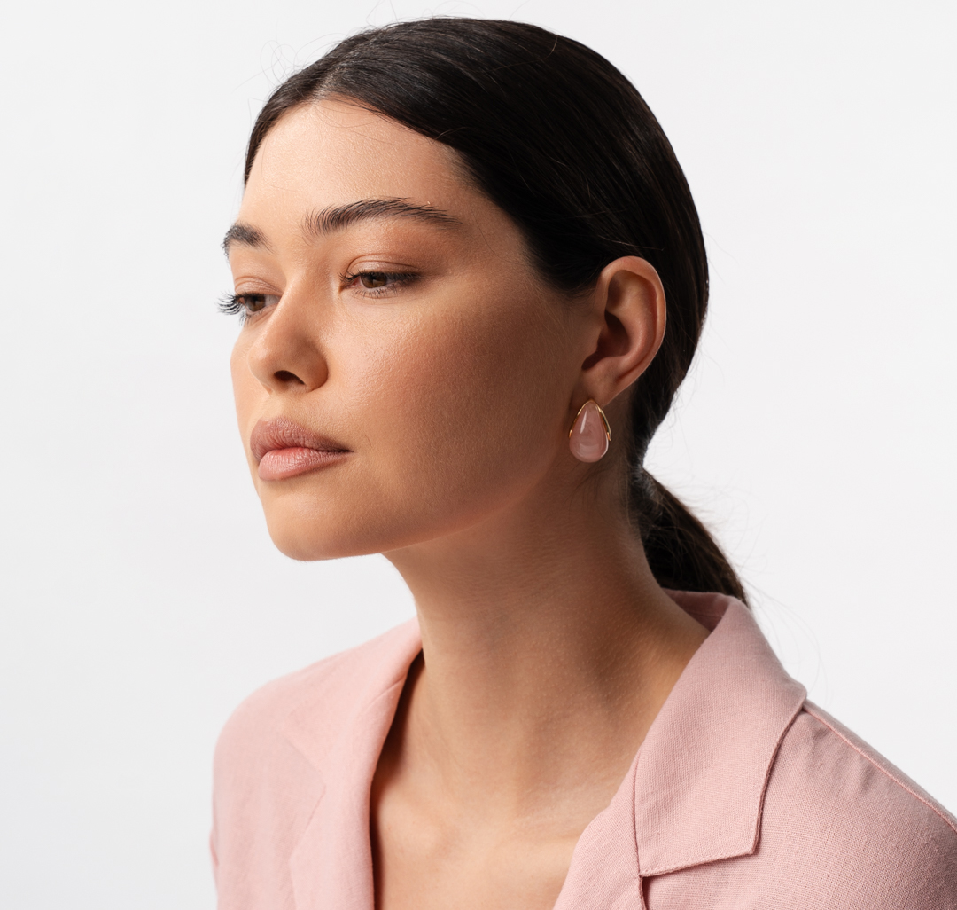 Серьги Мармалато, цвет светло-розовый-золото #3