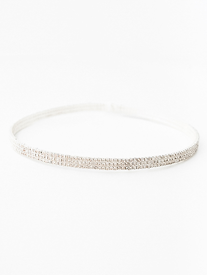 Чокер серебро-прозрачный