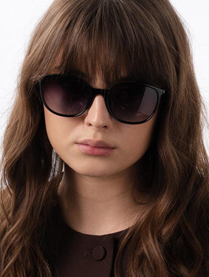 Очки солнцезащитные с поляризацией черные-золотые