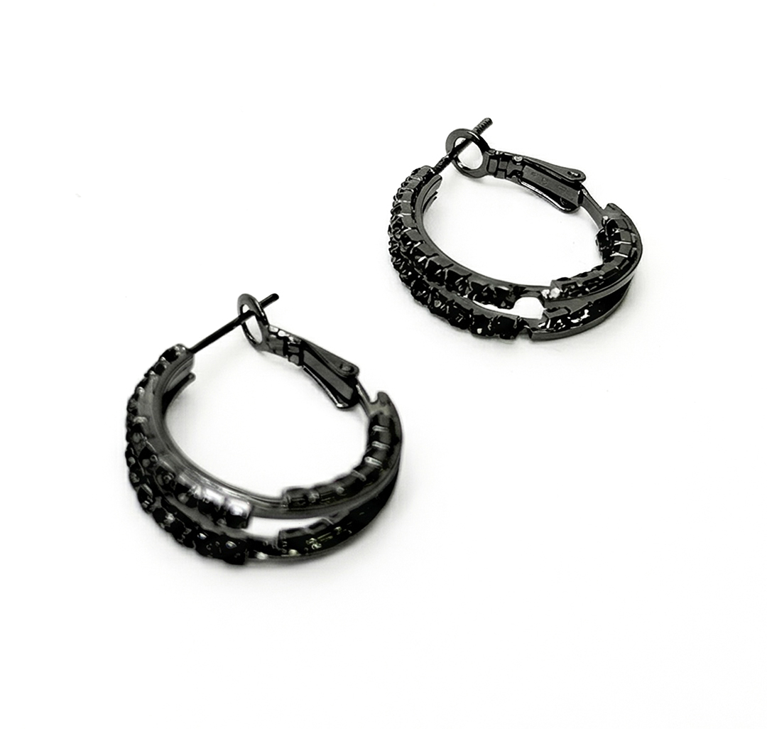 Серьги Мармалато, цвет черный-серый #4