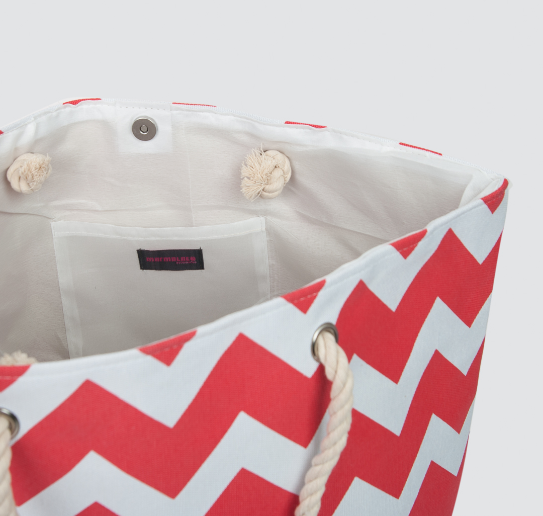 Пляжная сумка Мармалато, цвет Красный-белый #3