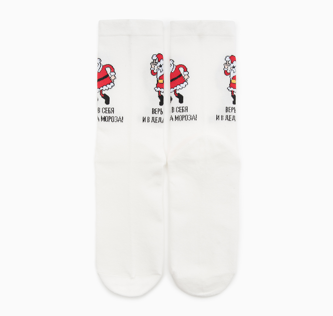 Носки (1 пара) Мармалато, цвет Белый-красный-черный #3