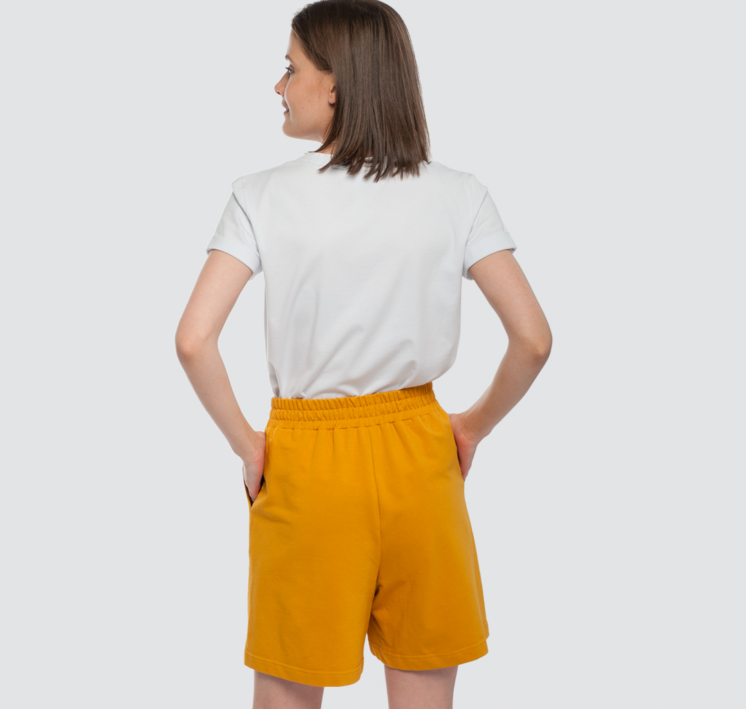 Женские шорты свободного кроя Мармалато, цвет Горчичный #4