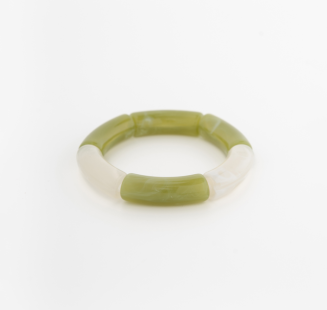 Браслет Мармалато, цвет светло-зеленый-молочный #3