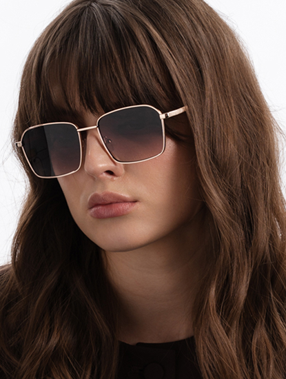 Очки солнцезащитные коричневые-золотые