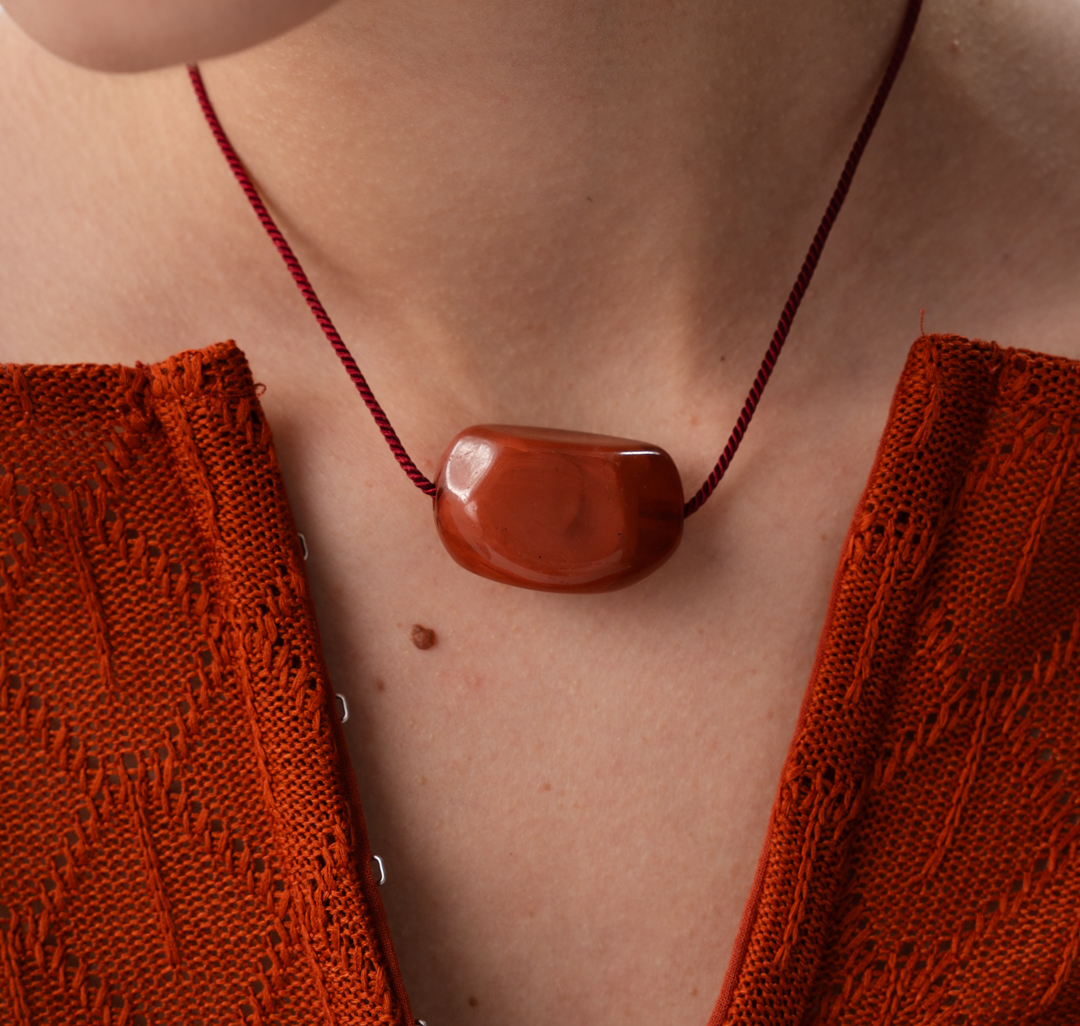 Колье Мармалато, цвет коричневый-розовый #2