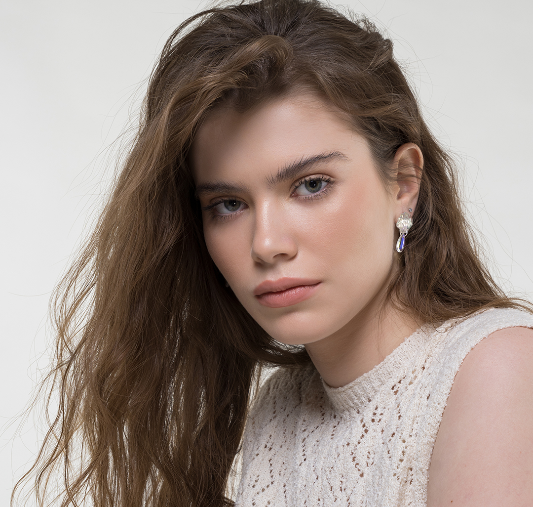 Серьги Мармалато, цвет прозрачный-мультиколор-белое серебро #3