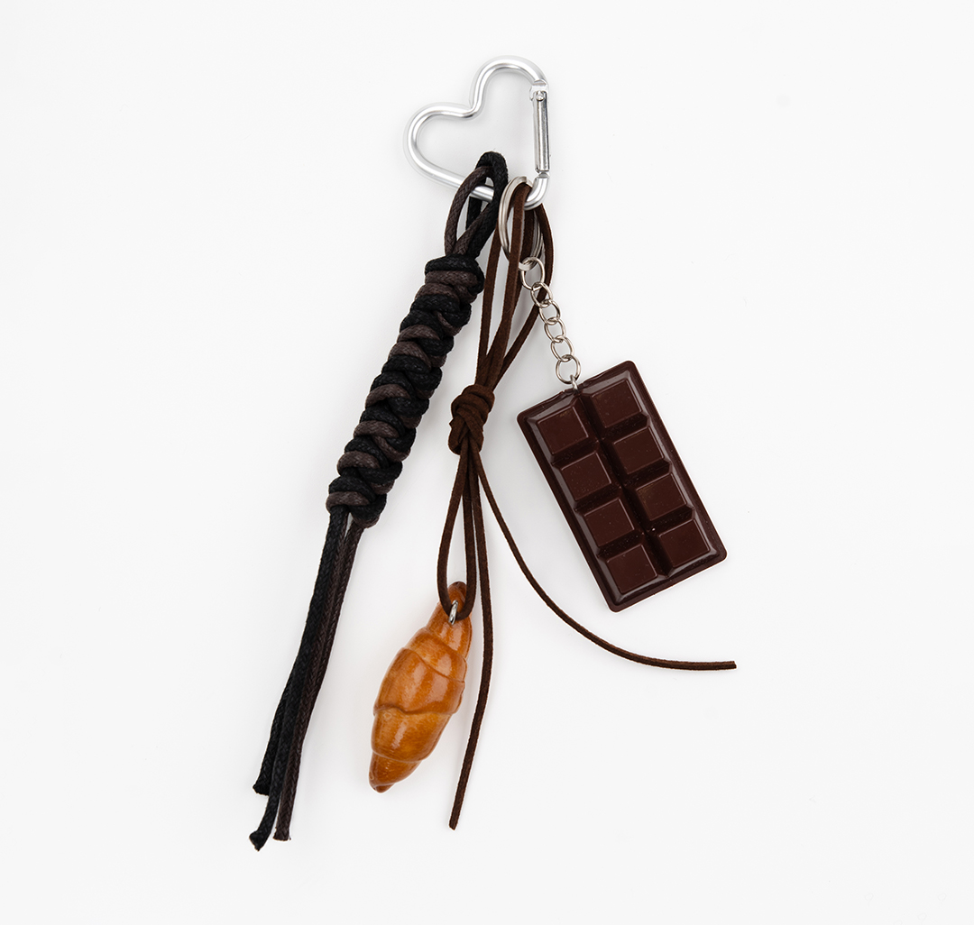 Брелок Мармалато, цвет коричневый-черный-серебро #1