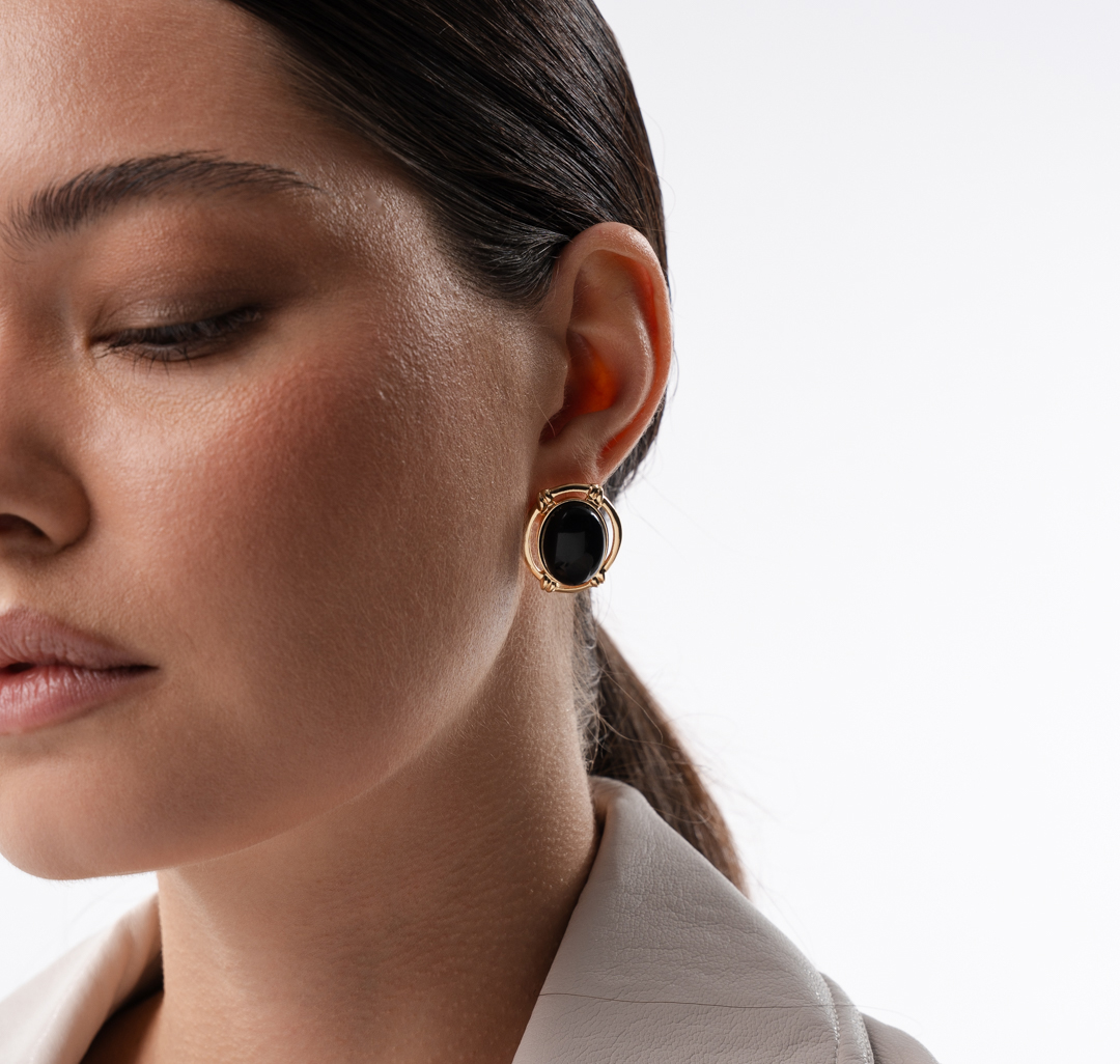 Серьги Мармалато, цвет золото-черный #2