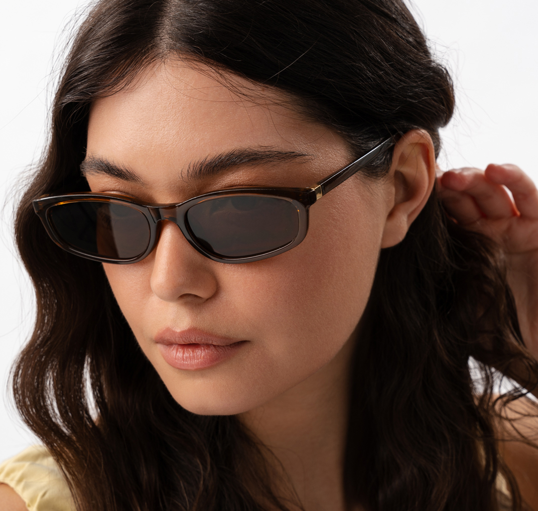 Очки с чехлом Мармалато, цвет коричневый-золото #1