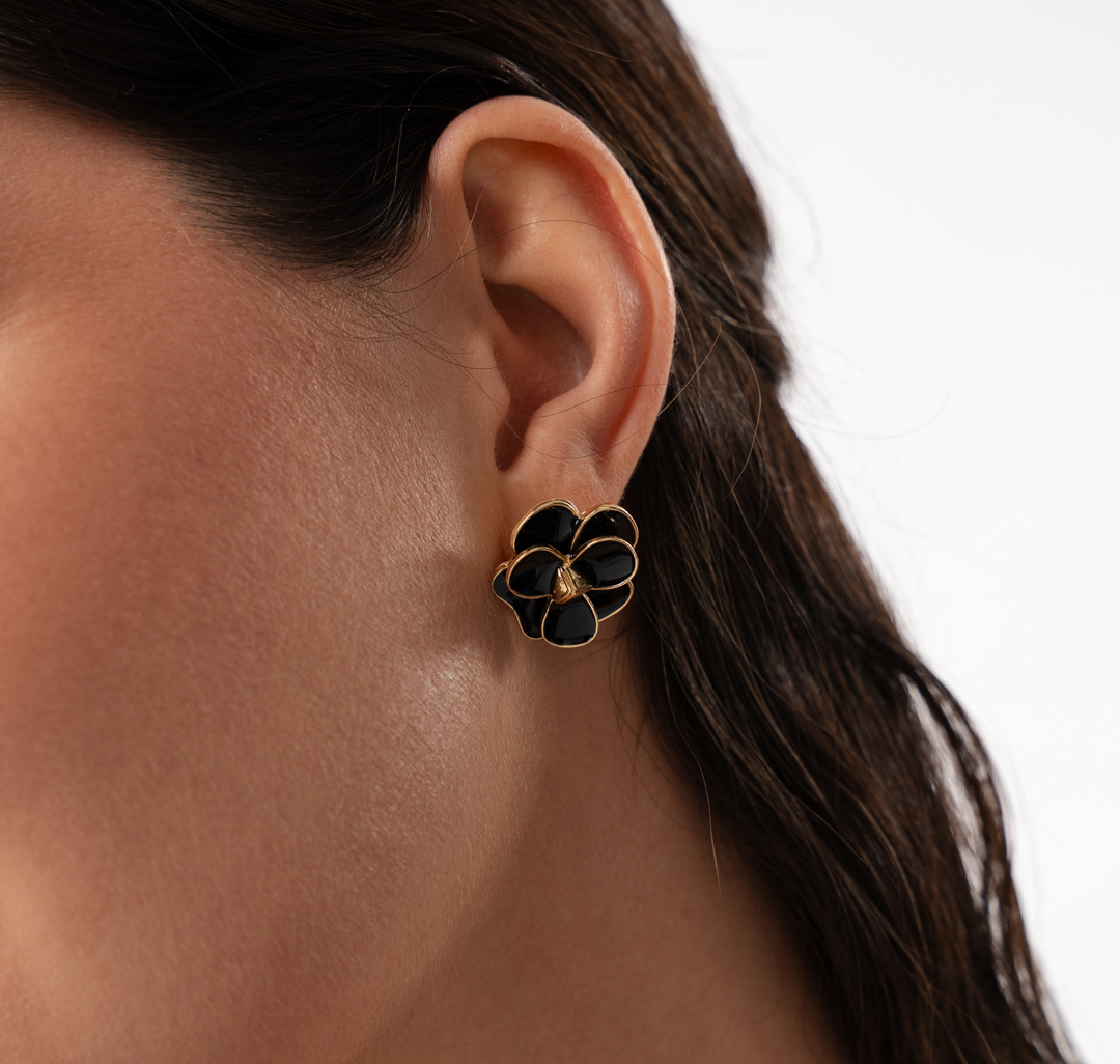 Серьги Мармалато, цвет черный-золото #1