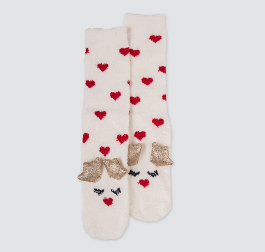 Женские повседневные носки с принтом Мармалато, цвет Белый-красный-мультиколор #1