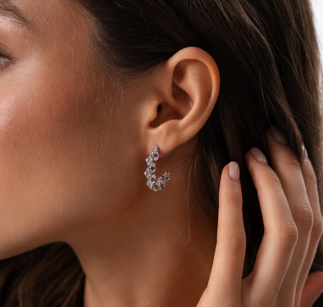 Серьги Мармалато, цвет Серебро-прозрачный #5