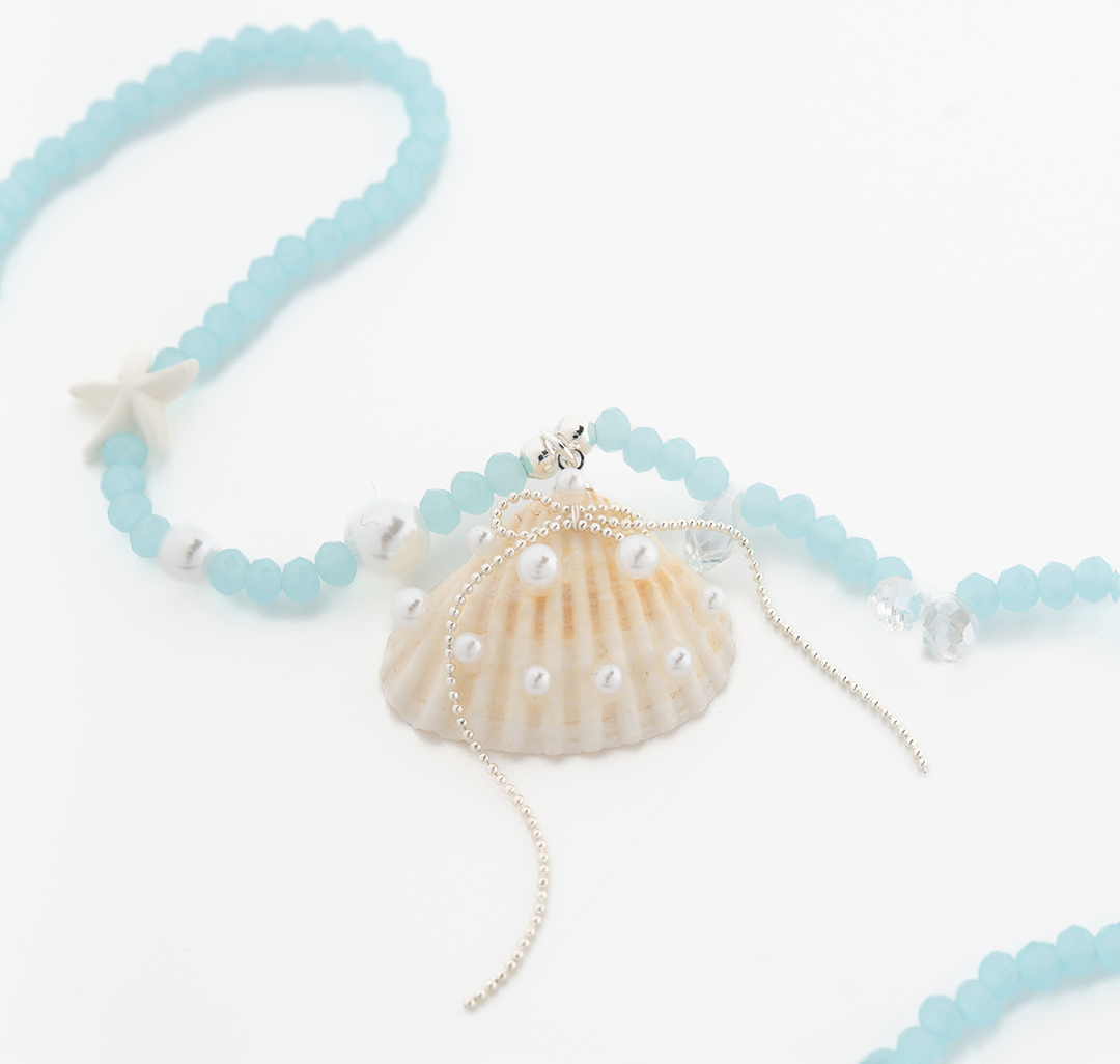 Колье Мармалато, цвет светло-голубой-мультиколор #4