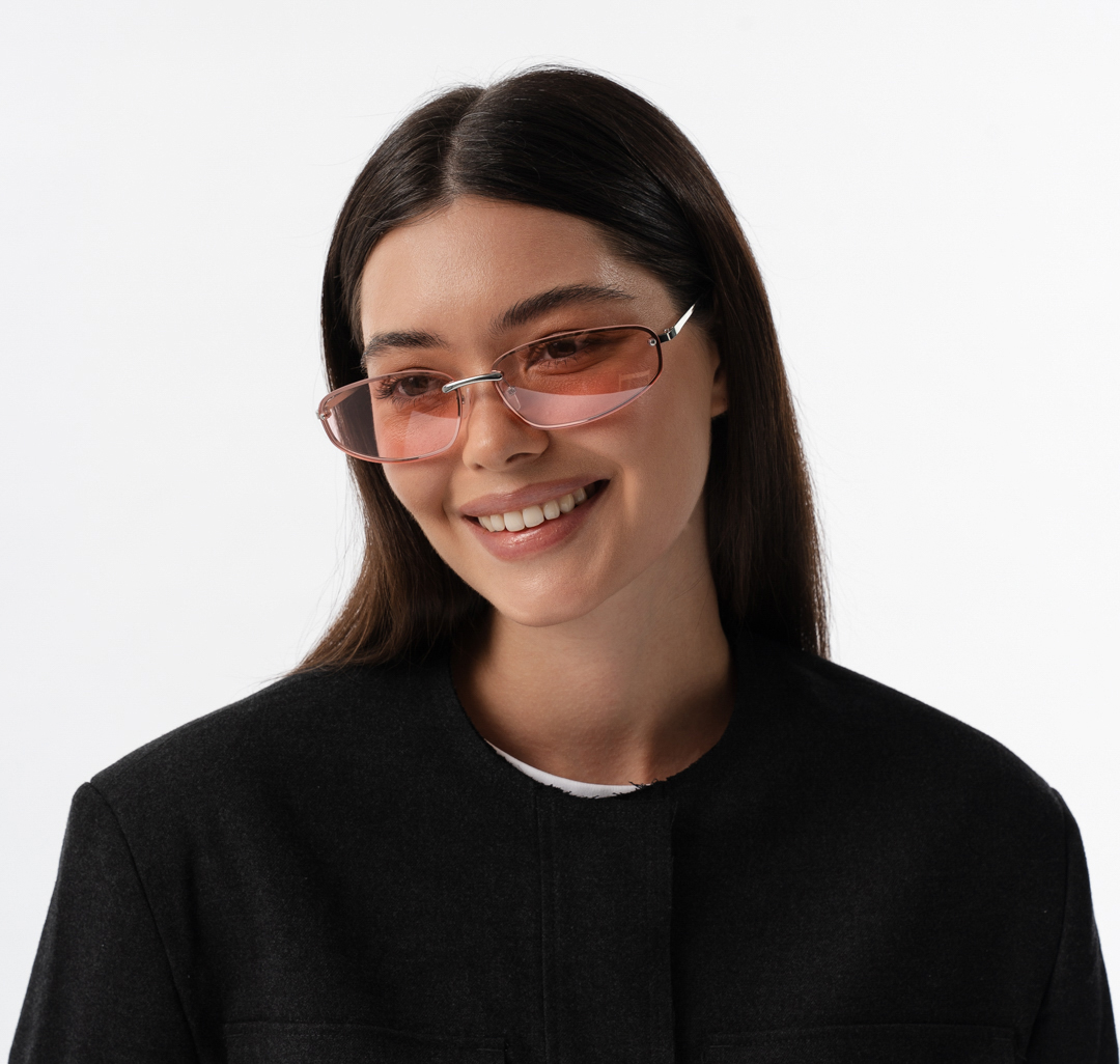 Очки с чехлом Мармалато, цвет розовый-серебро #2