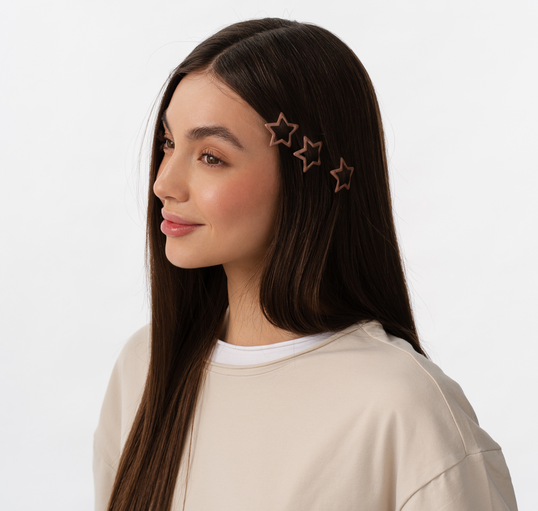 Набор зажимов (4 шт) Мармалато, цвет коричневый #1