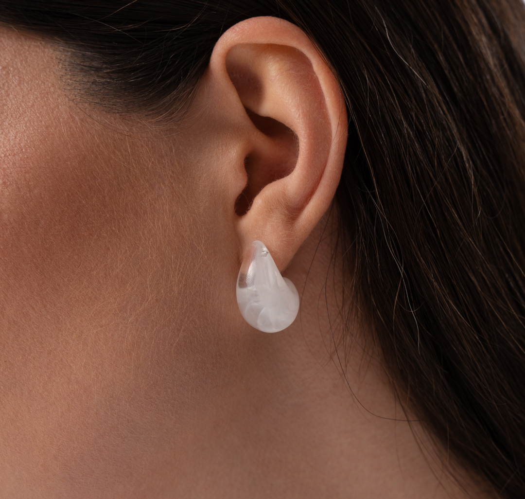 Серьги Мармалато, цвет молочный #2