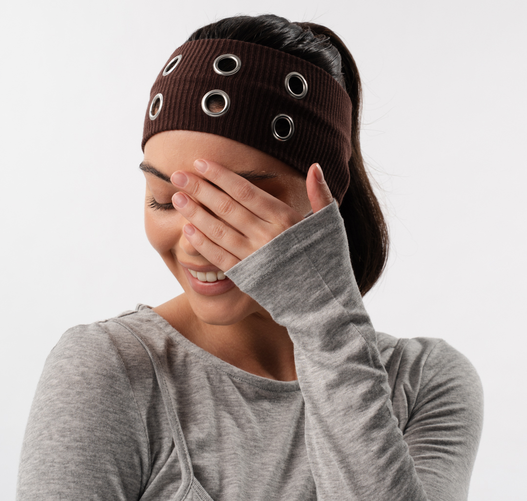 Повязка для волос Мармалато, цвет коричневый-серебро #2