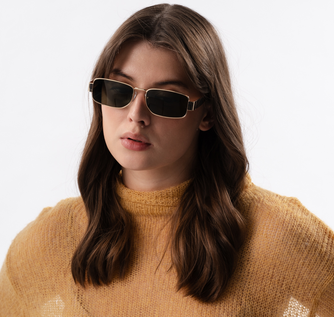 Очки с чехлом Мармалато, цвет зеленый-золото #2