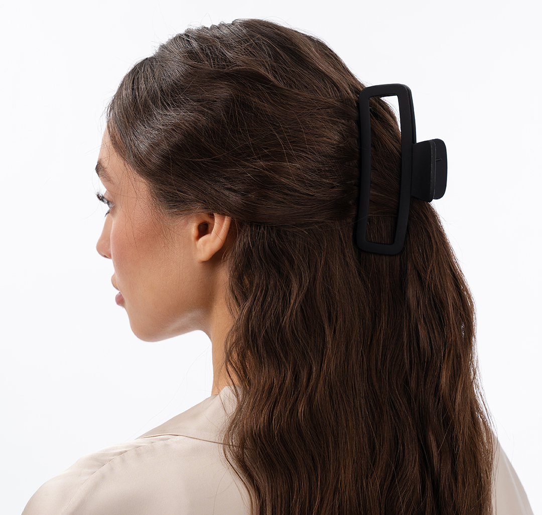 Заколка-краб Мармалато, цвет Матовый черный #4