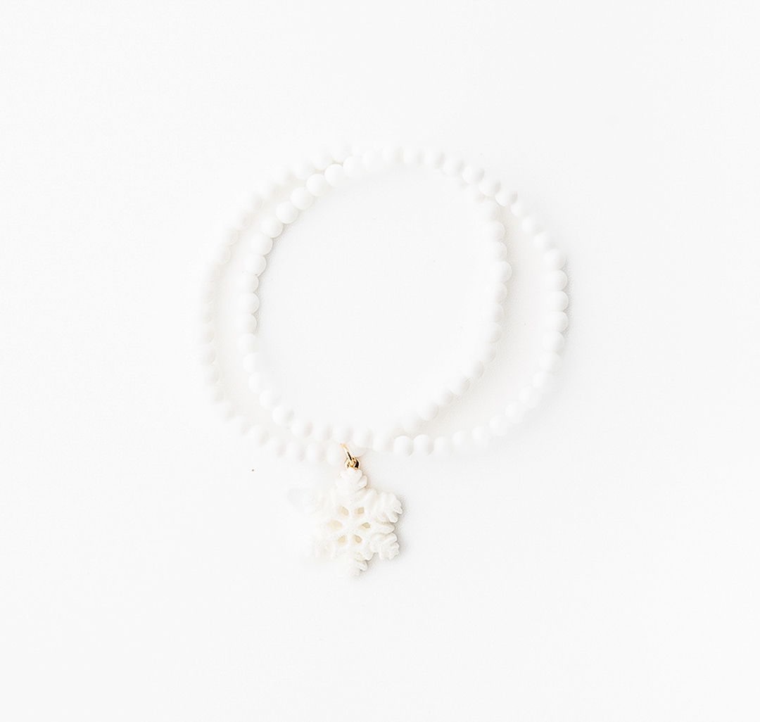 Набор браслетов (2 шт) Мармалато, цвет белый-золото #1