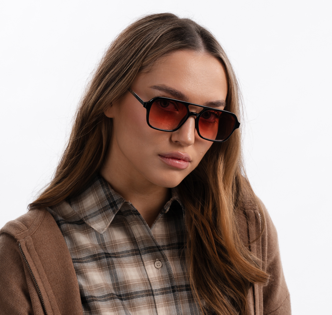 Очки солнцезащитные черные-розовые Мармалато, цвет черный-розовый-серебро #2