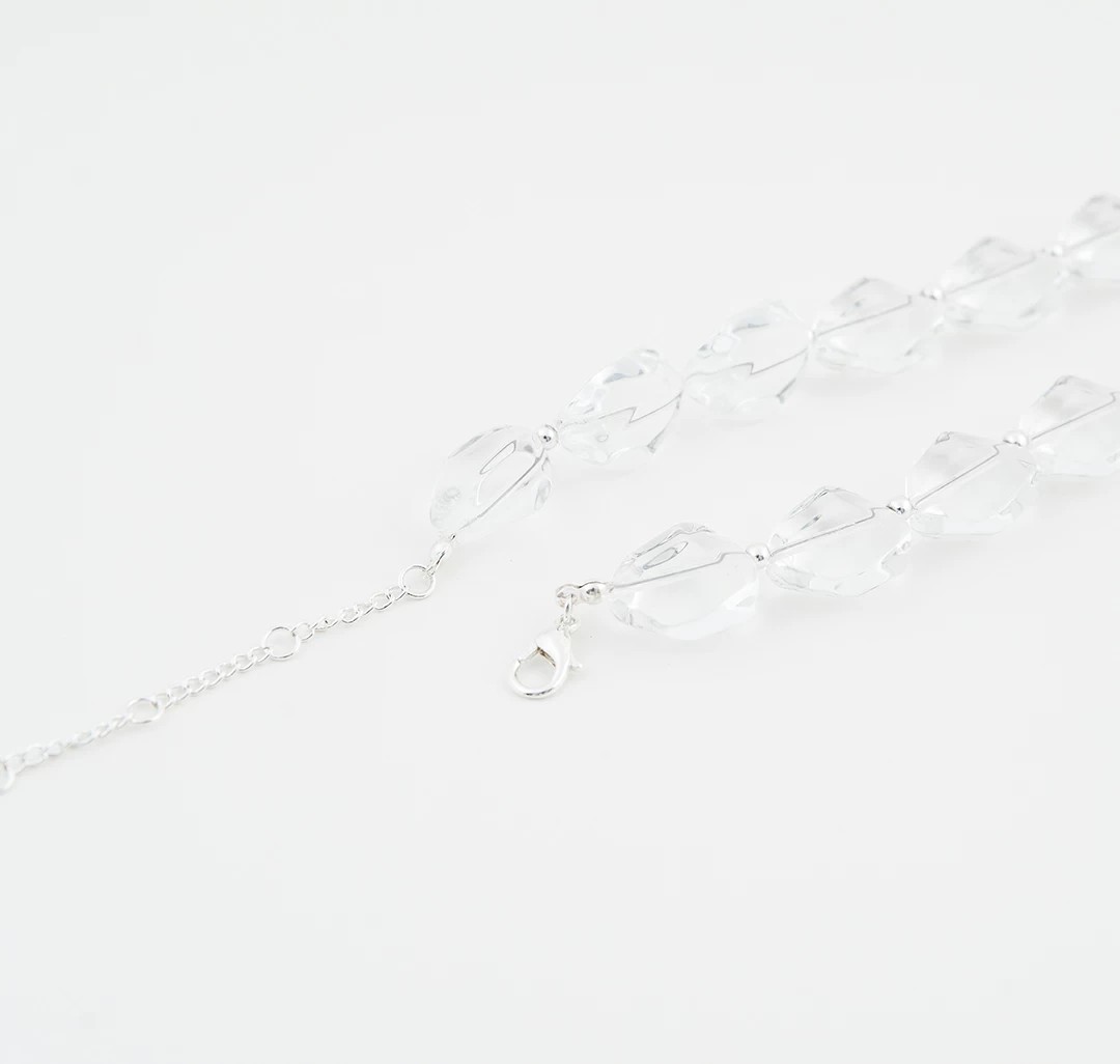 Колье Мармалато, цвет прозрачный-белое серебро #3