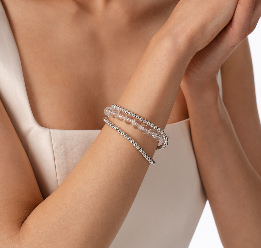 Браслет Мармалато, цвет Серебро-прозрачный #3