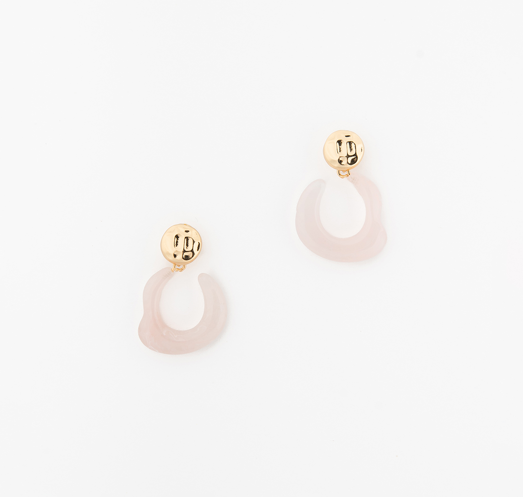 Серьги Мармалато, цвет светло-розовый-золото #4