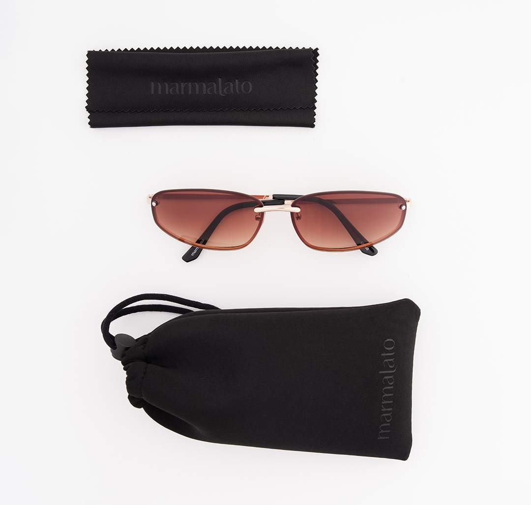 Очки с чехлом Мармалато, цвет коричневый-золото #7